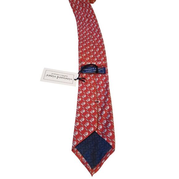 NWT Vineyard Vines Men Tie Phoenix Tower 10 Year Anniversary Red with Gray Tower - Picture 5 of 13